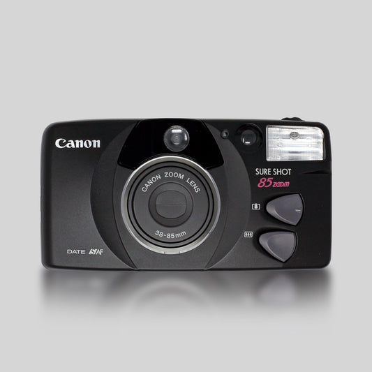 Canon Sure Shot 85 Zoom (Black) - 35mm Film Camera - Vintage Point and Shoot - Sidekick Camera