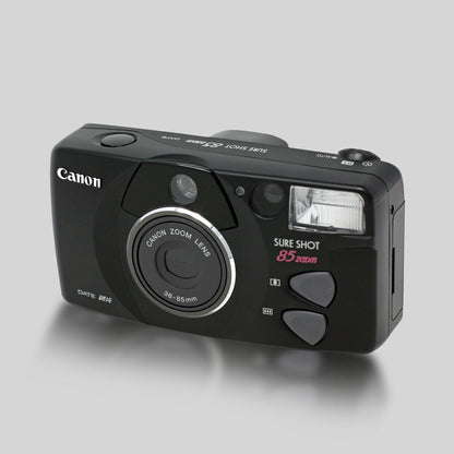 Canon Sure Shot 85 Zoom (Black) - 35mm Film Camera - Vintage Point and Shoot - Sidekick Camera