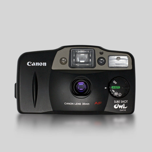 Canon Sure Shot Owl Date - 35mm Film Camera - Vintage Point and Shoot - Sidekick Camera