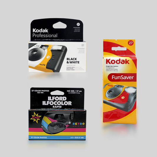 Disposable Camera Variety Pack - Kodak and Ilford - 35mm Film - Sidekick Camera
